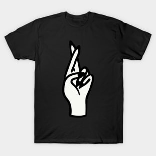 Fingers crossed hand for good luck T-Shirt